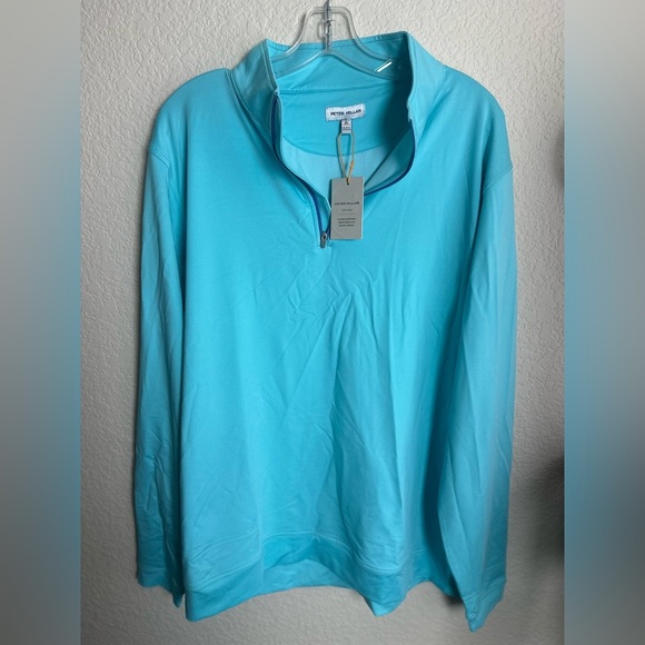 Peter Millar Tops - Peter Millar Crown Sport Womens Golf Pullover Top XL Green Blue 1/4 Zip  New